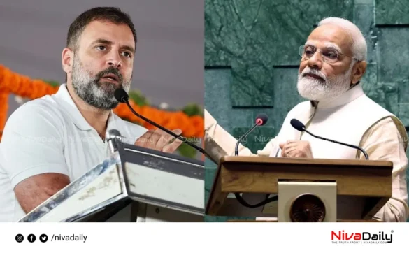 Rahul Gandhi criticizes Modi