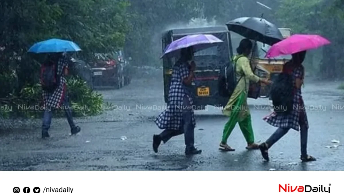 കേരളത്തിലെ എട്ട് ജില്ലകളിൽ യെല്ലോ അലർട്ട്; ശക്തമായ മഴയ്ക്ക് സാധ്യത