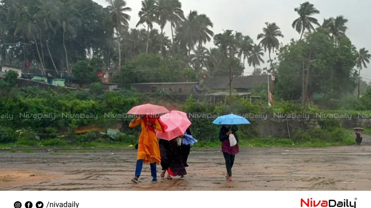 സംസ്ഥാനത്ത് ശക്തമായ മഴ തുടരുന്നു; ഏഴ് ജില്ലകളിൽ യെല്ലോ അലർട്ട്