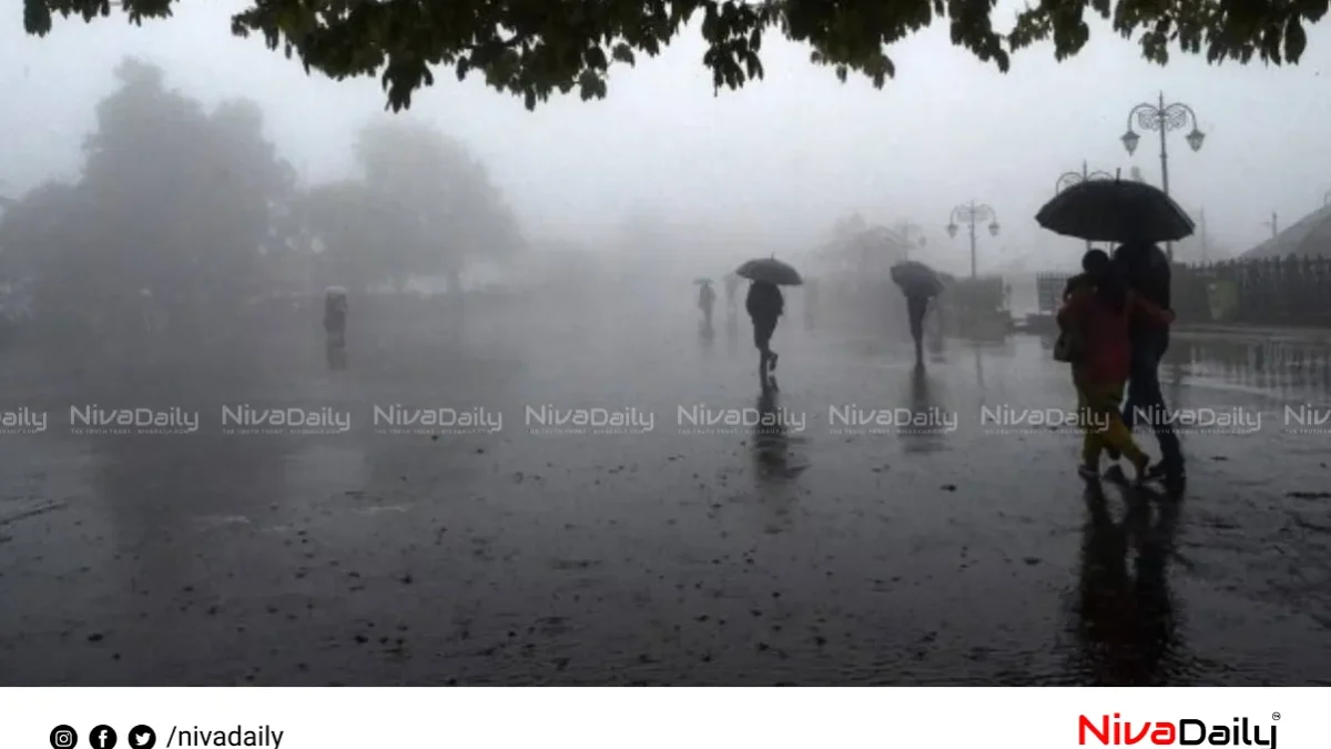 കേരളത്തിൽ ശക്തമായ മഴയ്ക്ക് സാധ്യത; 9 ജില്ലകളിൽ യെല്ലോ അലർട്ട്